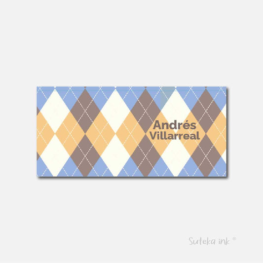 Sobre de dinero personalizado para regalo | rombo amarillo | Suteka ink®