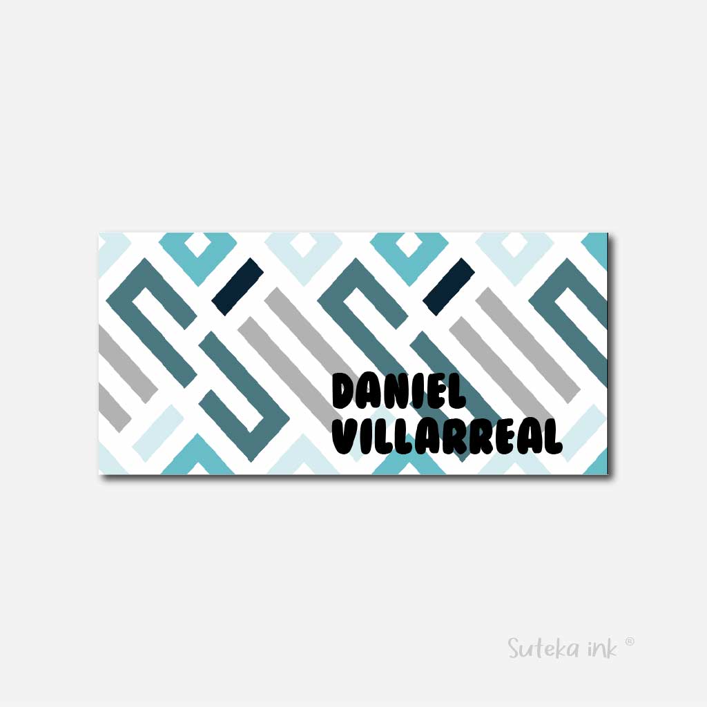 Sobre de dinero personalizado para regalo | geometrico verde | Suteka ink®