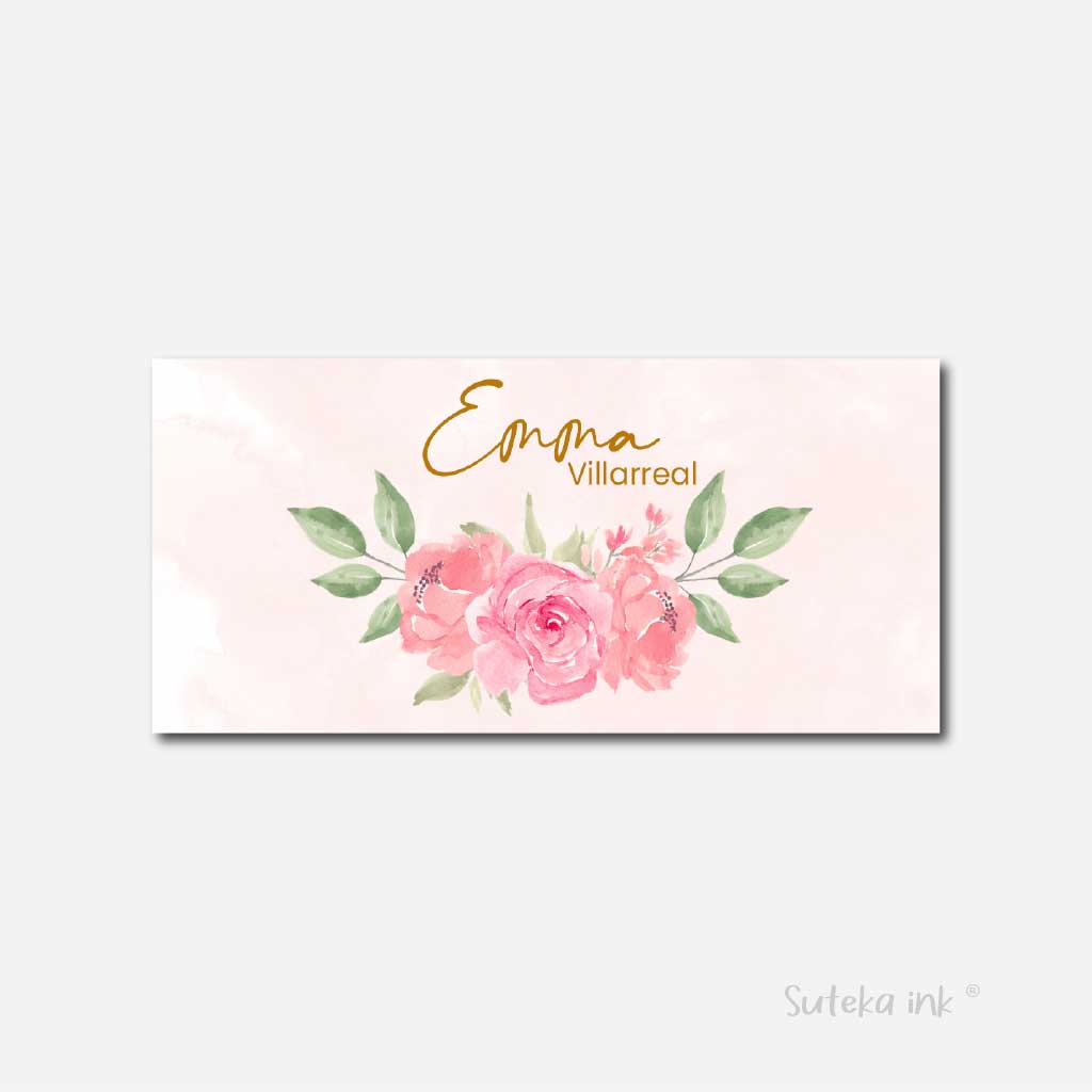 Sobre de dinero personalizado de regalo |rosas | Suteka ink®
