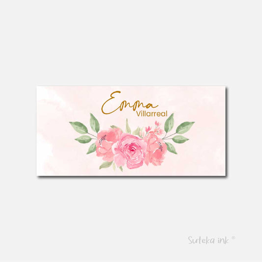 Sobre de dinero personalizado de regalo |rosas | Suteka ink®