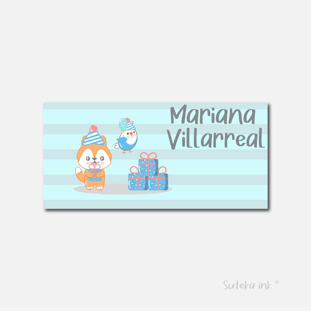 Sobre de dinero personalizado para regalo | Foxy fiesta | Suteka ink®