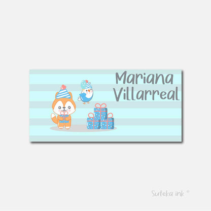 Sobre de dinero personalizado para regalo | Foxy fiesta | Suteka ink®