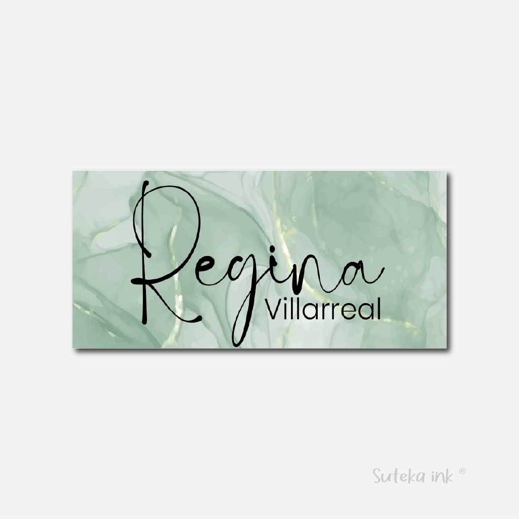 Sobre de dinero personalizado de regalo |bruma verde | Suteka ink®