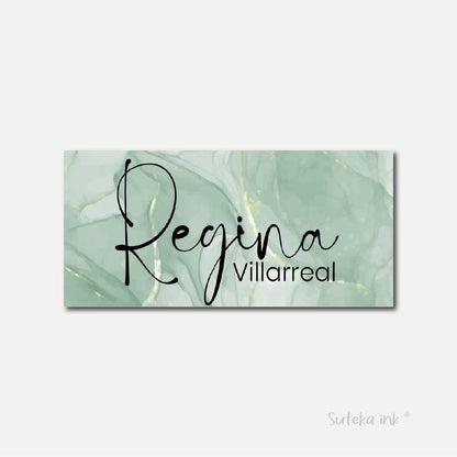 Sobre de dinero personalizado de regalo |bruma verde | Suteka ink®