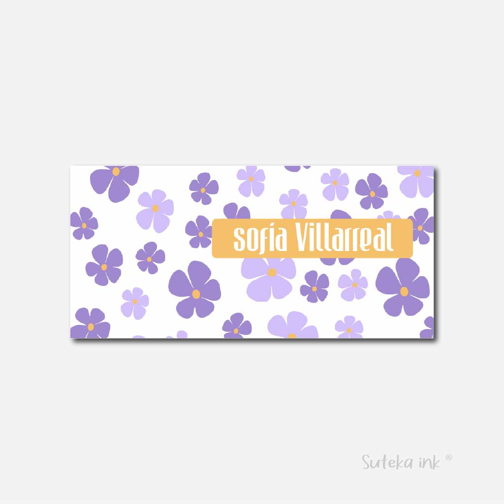 Sobre de dinero personalizado para regalo | flores | Suteka ink®