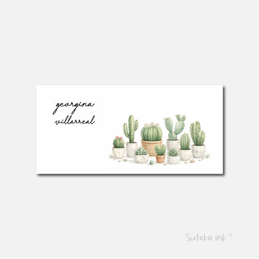 Sobre de dinero personalizado para regalo | cactus | Suteka ink®