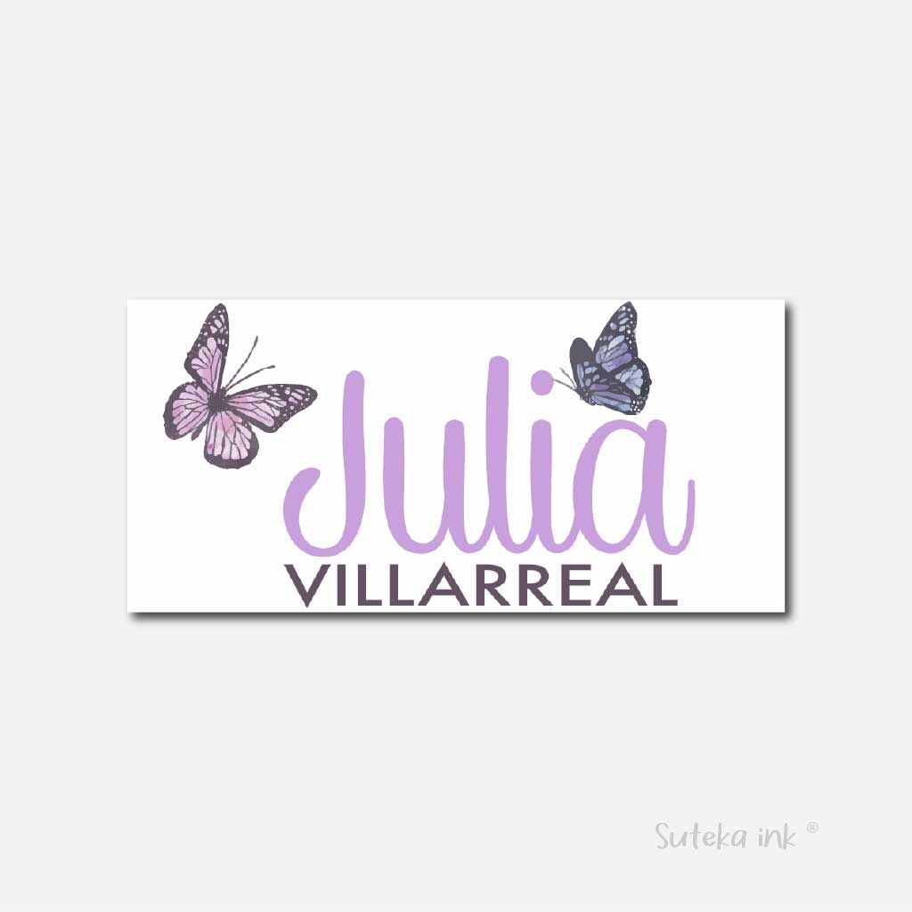 Sobre de dinero personalizado para regalo | nombre y mariposa | Suteka ink®