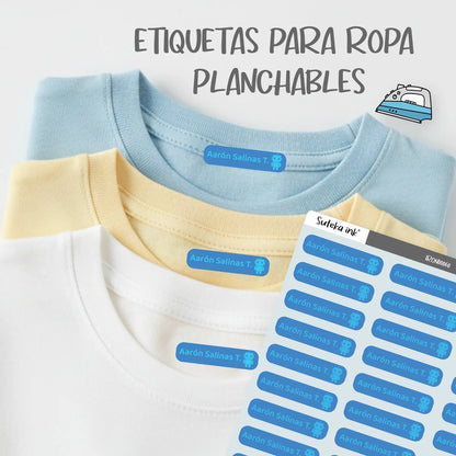 Etiquetas para ropa planchables