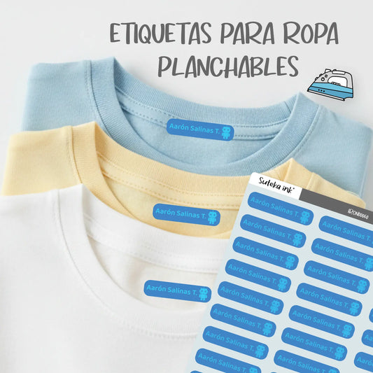 Etiquetas para ropa planchables