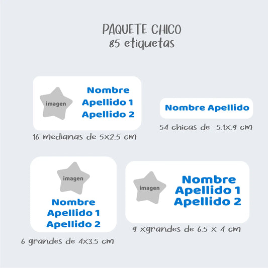 Etiquetas Escolares | 85 piezas