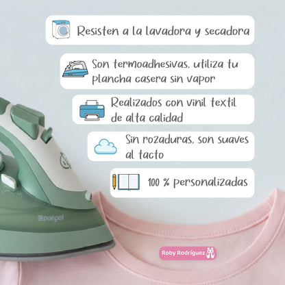 Etiquetas para ropa planchables | Crea tus propias etiquetas
