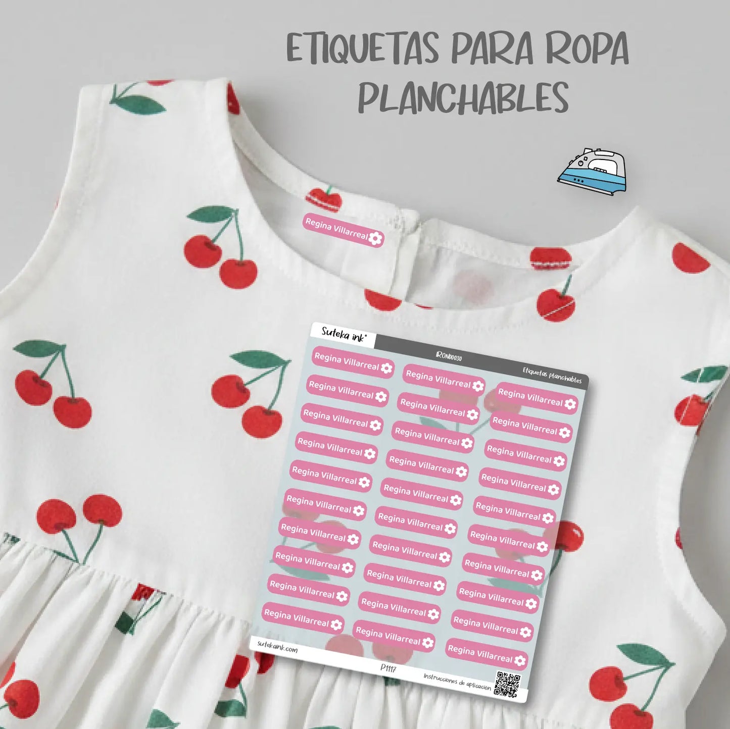 Etiquetas para ropa planchables