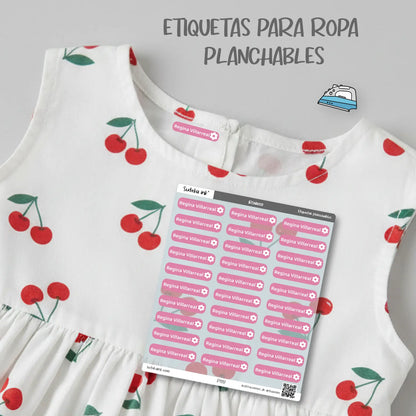 Etiquetas para ropa planchables