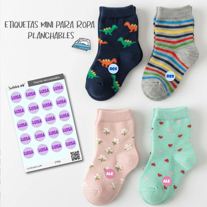 Etiquetas mini para ropa planchables | Crea tus propias etiquetas