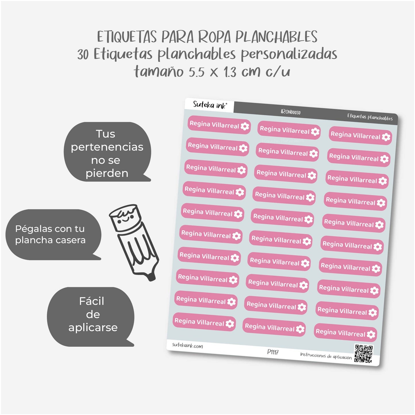 Etiquetas para ropa planchables | Crea tus propias etiquetas