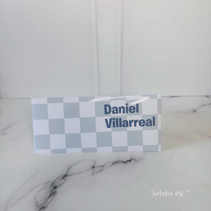 Sobre de dinero personalizado | papel | a cuadros | Suteka ink®